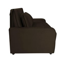 Sofá Cama para Sala de Estar Amora New Suede - Marrom - 3