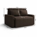 Ver imagem 6 de Sofá Cama para Sala de Estar Amora New Suede - Marrom