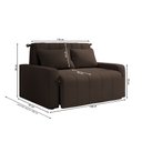 Ver imagem 6 de Sofá Cama para Sala de Estar Amora New Suede - Marrom