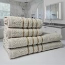 Ver imagem 5 de 2 Jogos de 4 Toalhas 4 Banho 4 Rosto Dubai 100% Algodão Bege