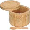 Ver imagem 1 de Porta Temperos Condimentos com Tampa Deslizante Home&co Redondo Bambu 7x9x9cm Natural