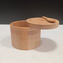 Ver imagem 5 de Porta Temperos Condimentos com Tampa Deslizante Home&co Redondo Bambu 7x9x9cm Natural