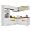 Ver imagem 3 de Cozinha Completa de Canto com Rodapé Veneza Multimóveis MP2099 com Armário e Balcão Branca