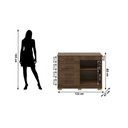 Ver imagem 2 de Cômoda Sapateira Sirius Imbuia Vila Rica