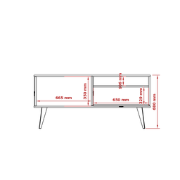 Rack Bancada Retro para Sala de Estar Pes Palito com 3 Portas Topazio Cumaru/off White - 5 Rack Bancada Retro para Sala de Estar Pes Palito com 3 Portas Topazio Cumaru/off White - 5