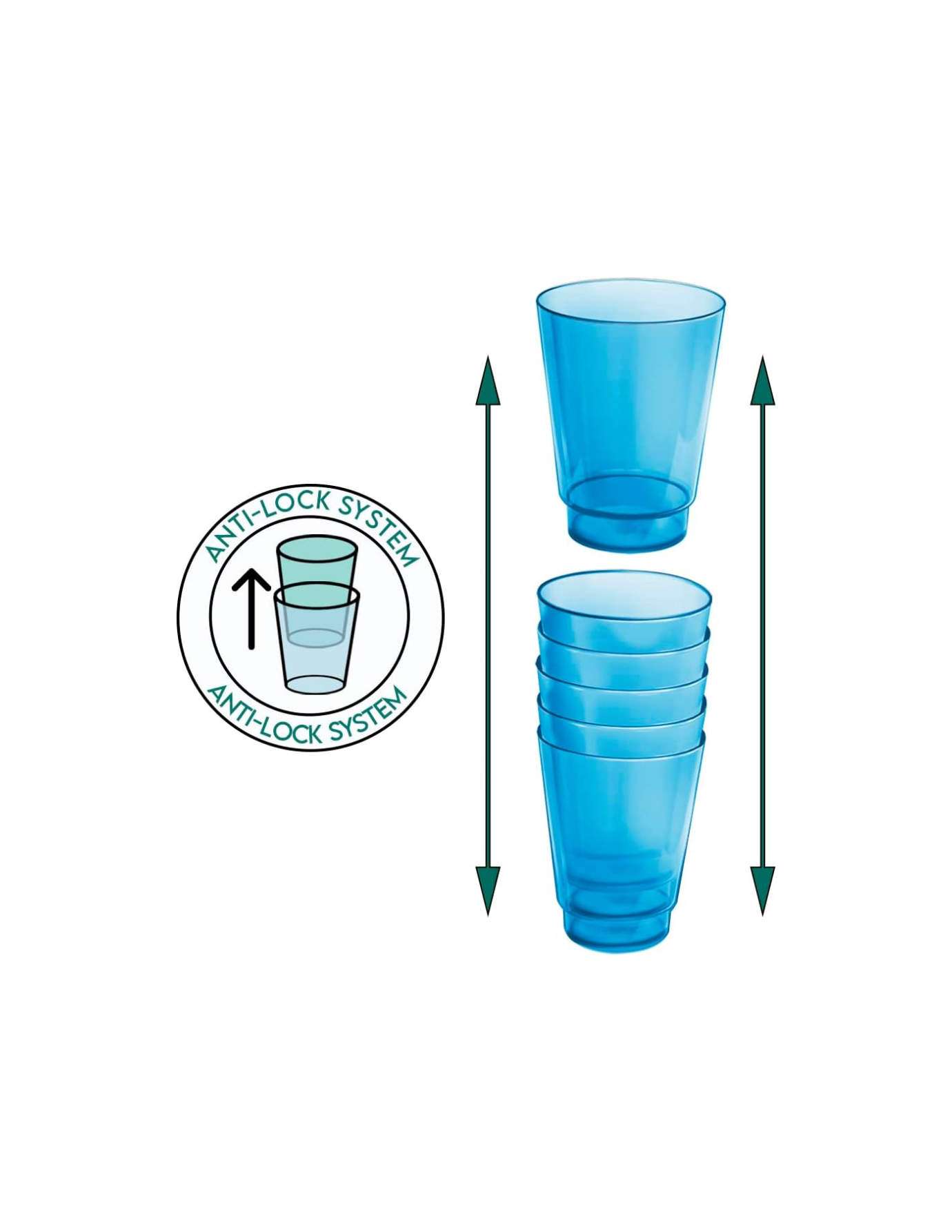 Kit 10 Copos Plasticos 300 Ml Reutilizável Azul - 2