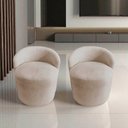 Ver mais imagens de Kit 2 Poltronas Decorativa Yara Orgânica Suede Bege