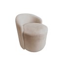 Ver imagem 3 de Kit 2 Poltronas Decorativa Yara Orgânica Suede Bege
