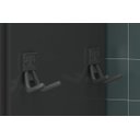 Ver imagem 5 de Armário Multiuso Organizador 2 Portas 6 Prateleiras Com Pés e Suporte Externo Preto