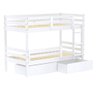 Beliche Infantil Slim Rb com 02 Gavetas e Grade de Proteção Madeira Maciça Branco Housin - 2