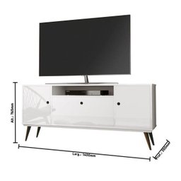 Rack para TV até 60 Polegadas Lexus Branco - Edn Móveis - 4