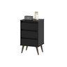 Mesa de Cabeceira Wood Preto - Ej Moveis - 4