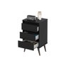 Mesa de Cabeceira Wood Preto - Ej Moveis - 3
