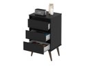 Ver imagem 3 de Mesa de Cabeceira Wood Preto - Ej Moveis