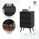 Ver imagem 2 de Mesa de Cabeceira Wood Preto - Ej Moveis