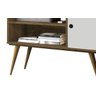 Rack para TV até 32 Polegadas Retrô Reale Nogal Acetinado com Off White - Edn Móveis - 4