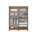 Ver imagem 2 de Guarda Roupas 2 Portas de Correr e 2 Gavetas C- Pés Briz B353 Nature-cinza-off White - Henn