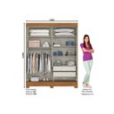 Ver imagem 4 de Guarda Roupas 2 Portas de Correr e 2 Gavetas C- Pés Briz B353 Nature-cinza-off White - Henn