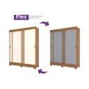 Ver imagem 3 de Guarda Roupas 2 Portas de Correr e 2 Gavetas C- Pés Briz B353 Nature-cinza-off White - Henn