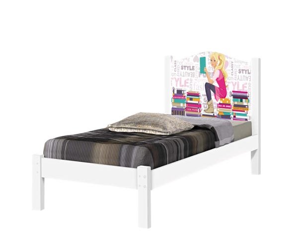 Cama Solteiro Menina Brilhante com Colchão, Cama Infantil - 3