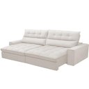 Ver imagem 6 de Sofá Retrátil Reclinável para Sala de Estar Living 250cm Dimas F04 Bouclê Cru