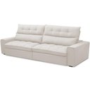 Ver imagem 1 de Sofá Retrátil Reclinável para Sala de Estar Living 250cm Dimas F04 Bouclê Cru