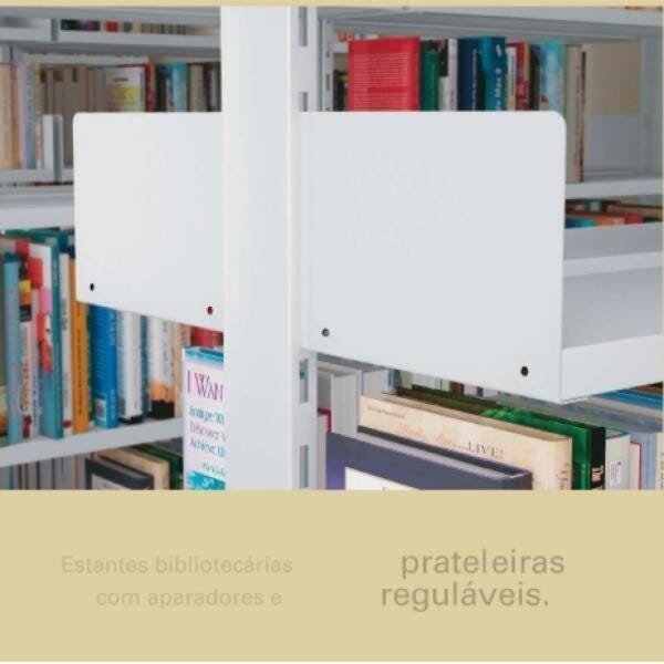 Estante Biblioteca de PAREDE com 06 Bandejas - 1,98x0,92x0,30m - NOBRE - 11108 - 5