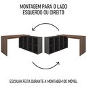 Ver imagem 6 de Mesa Escrivaninha em L Eron e Gaveteiro com Rodízios Mity A06 Ipê/preto - Mpozenato