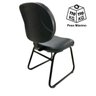 Cadeira de Escritório Executiva Lisa Base Trapézio - Martiflex - Corino Preto - 4