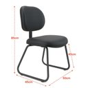 Ver imagem 2 de Cadeira de Escritório Executiva Lisa Base Trapézio - Martiflex - Corino Preto