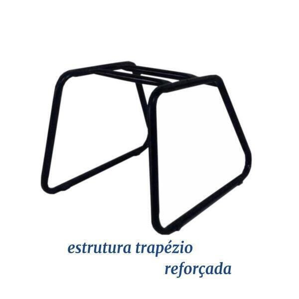 Cadeira de Escritório Executiva Lisa Base Trapézio - Martiflex - Corino Preto - 5