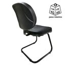 Ver imagem 4 de Cadeira de Escritório Executiva Costurada Base Trapézio - Martiflex - Corino Preto