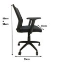 Ver imagem 2 de Cadeira de Escritório Giratória Tela Meet - Avantti - Cor Preta