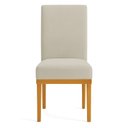 Ver imagem 4 de Kit 8 Cadeiras de Jantar Brisa Suede Base de Madeira - Pallazio Cor:Cappuccino