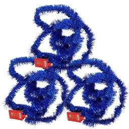 Kit 3 Festões Metalizado Azul Brilhante 5cm X 2 Metros - Magizi - 1