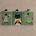 Ver imagem 4 de Kit 3 Quadro Decorativo Gato Café Cozinha Moderno Xícara 28x20cm
