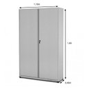 Ver imagem 3 de Armário de Aço Pa-110 - 1,93x1,10x0,40m - Chapa # 26/24 - Pandin - Cz/Cz - 12007
