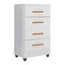Ver imagem 2 de Cômoda 4 Gavetas Lille Branco Brilho