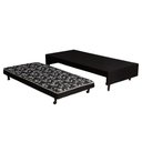 Ver imagem 1 de Cama Box Bicama Solteiro com Cama Auxiliar 88x188 Estrutura Madeira Eucalipto Reforçada para Hóspede