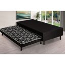 Ver imagem 3 de Cama Box Bicama Solteiro com Cama Auxiliar 88x188 Estrutura Madeira Eucalipto Reforçada para Hóspede