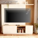 Ver mais imagens de Rack para TV até 55 Polegadas MDF 130cm Home Sala Moderna Branco/Naturale