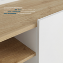 Ver imagem 5 de Rack para TV até 55 Polegadas MDF 130cm Home Sala Moderna Branco/Naturale