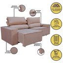 Ver imagem 4 de Sofá Retrátil/reclinável 2,00m Confortável com Molas 