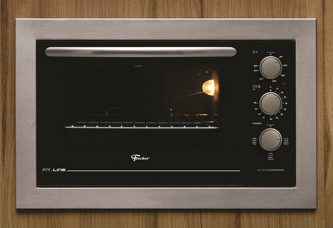 Forno Elétrico de Embutir Fischer 48 Litros Inox Fit Line 34493 ...