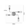 Lustre Plafon Hashtag Preto 4 Braços E27 Hunter Trade Bivolt - 2