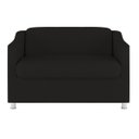 Ver imagem 2 de Sofá Namoradeira Tilla 2 Lugares Reforçada - V8 Decor:suede Preto