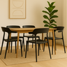 Kit 4 Cadeiras de Jantar Chifre Preta – Design Moderno em Polipropileno para Sala e Cozinha - 1