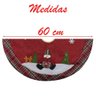 Saia para Árvore de Natal Temática Boneco de Neve Xadrez 60cm - 2