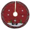 Saia para Árvore de Natal Temática Boneco de Neve Xadrez 60cm - 1