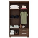 Ver imagem 5 de Guarda Roupa Quarto Solteiro 100cm 4 Portas 2 Gavetas Basic Moderno Luxo Madeira MDP